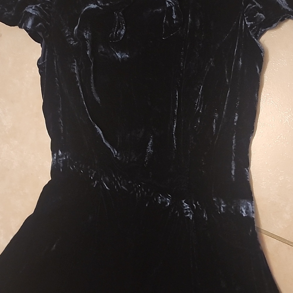 Reformation Velvet Midnight Blue Lynette Mini Dress Size 2 New No Tags - Picture 9 of 16